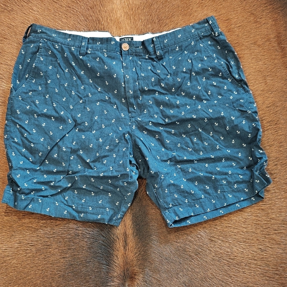 J. Crew Blue Anchor Pattern Shorts